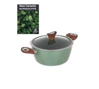 Casserole 24 cm avec couvercle vert New Ceramic
