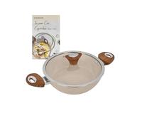 Casserole 24 cm couvercle taupe New Ceramic