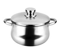 Casserole 24 cm Induction Couvercle Acier Inoxydable à Toutes Cuisinières,, Silverinox, , Argent