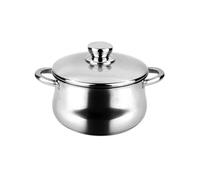 Casserole 24 cm Induction Couvercle Acier Inoxydable à Toutes Cuisinières,, Silverinox, , Argent