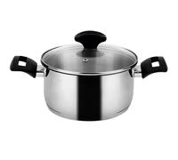 Casserole 24 Cm, Induction Couvercle En Verre Acier Inox. À Toutes Cuisinières Argent Fagor Alaia
