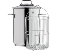Casserole À Asperges Haute Avec Couvercle En Verre De 16 Cm, Casserole À Asperges À Induction, Cuiseur Vapeur 5 L, En Acier Inoxydable Cromargan Poli, Casserole À Induction Avec Passoire, Convient