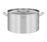 Royal Catering Casserole Induction Fond Rapporté Sandwich Triple (59 L, Ø 50 cm, Avec Couvercle, Inox Aluminium)