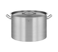 Royal Catering Marmite Traiteur en Acier 106 L, Avec Couvercle, Inox Aluminium Casserole à Induction Fond Rapporté Marmite à Soupe pour Événement Commercial Restaurant, Hôtel
