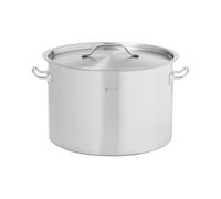 Royal Catering Grande Marmite Casserole Haute En Inox À Induction (Pour les cuisinières à induction, au gaz, électriques, etc., Volume : 23 l, Fond à trois couches (5 mm), Ø 35 cm)