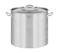 Royal Catering Casserole Induction Fond Rapporté Sandwich Triple (25 L, Ø 32 cm, Avec Couvercle, Inox Aluminium, Poignées Cool Touch)