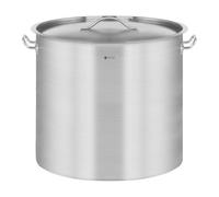 Royal Catering Casserole Induction Fond Rapporté Sandwich Triple (48 L, Ø 40 cm, Avec Couvercle, Inox Aluminium, Poignées Cool Touch)