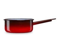 briebe Casserole de cuisine en acier émaillé avec poignée, convient pour induction, vitrocéramique, feu, gaz, four, Ignea Vintage Rouge 10 cm