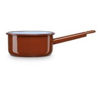 Casserole à Lait, Acier Émaillé 12cm, Bouilloire Poignée 0,65L Induction Vintage Briebe Terra Marron 12