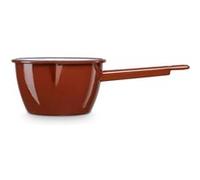 Casserole à Lait, Acier Émaillé 18cm, Bouilloire Poignée 2,15L Induction Vintage Briebe Terra Marron 12