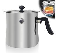 Casserole à lait de 1,5 l avec couvercle, avec sifflet, double paroi avec poignée en bakélite, mijoteuse, marmite, en acier inoxydable, pour gaz, électrique, induction
