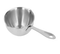 Casserole à Lait en Acier Inoxydable, Mini Casserole à Beurre Casserole à Sauce de Cuisson Professionnelle avec Becs Verseurs pour Huile Chaude au Chocolat au Lait (Argent)