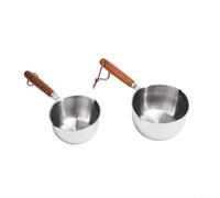 Casserole à lait en acier inoxydable pour cuisinière électrique à induction, gaz, petite casserole pour faire fondre le beurre, chauffer, sauces, café, passe au lave-vaisselle avec trou de suspension