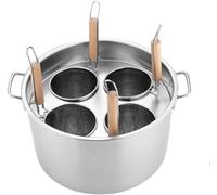 Casserole à nouilles multifonction en acier inoxydable avec séparateur et passoire - Seau de cuisson à 5 trous pour la maison, la cuisine et le restaurant - Solution de cuisson de nouilles durable et