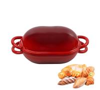Casserole à pain ronde en fonte avec couvercle pour la cuisson au levain, rôtissage lent - Cocotte émaillée pour cuisson lente