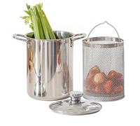 Casserole à pâtes, 4 l | Friteuse - pour cuisiniers à domicile, chefs, parents, préparation des repas, fête, événement, vacances, dîners formels, appartement