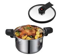 Casserole à pression - Cocotte à vapeur | Casserole à base épaisse pour des repas efficaces | Autocuiseur ergonomique pour les dîners de famille, les réunions entre amis et la cuisine quotidienne
