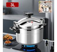 Casserole à pression en aluminium 3L, anti-explosion, double fond, chauffage rapide et uniforme avec soupape de sécurité, poignée en bakélite pour cuisinière à gaz, usage domestique/restaurant, 7L