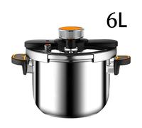 Casserole à pression multifonctionnelle en acier inoxydable 4/6L, compatible avec les cuisinières à gaz, pour la cuisine domestique, anti-explosion 6L
