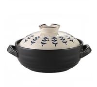 Casserole à riz japonaise en pierre avec couvercle - Cocotte en céramique - Batterie de cuisine saine - Soup Hot Pot