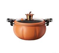 Casserole à soupe compacte en forme de citrouille avec fonction micro-pression pour la cuisine à la maison de plusieurs plats (orange)
