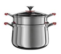 Casserole à soupe multifonction en acier inoxydable 316 non revêtue profonde et épaisse de grande capacité pour cuire à la vapeur, bouillir, faire de la soupe et ragoût avec couvercle (20 cm avec