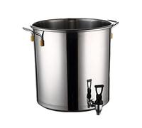 Casserole à soupe multifonction en acier inoxydable avec couvercle et robinet - Bouilloire à soupe et thé haute capacité - Parfait pour les restaurants - Compatible avec tous les types de cuisinières