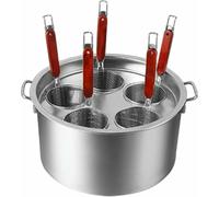 Casserole à soupe multifonctionnelle avec passoire, outils de cuisson pour pâtes avec inserts en panier, casseroles à pâtes en acier inoxydable, cuiseur vapeur avec paniers, multi-usages