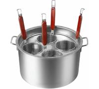 Casserole à soupe multifonctionnelle avec passoire, outils de cuisson pour pâtes avec inserts en panier, casseroles à pâtes en acier inoxydable, cuiseur vapeur avec paniers, multi-usages