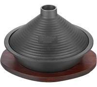 Casserole à tajine en fonte avec couvercle antiadhésif, compatible induction pour cuisinière à gaz - Batterie de cuisine indispensable pour la cuisine marocaine