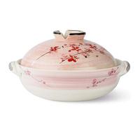 casserole à tajine, Marmite en céramique colorée, résistante à la chaleur avec couvercle, petite marmite ronde terre cuite, for ragoût, soupe, nouilles(1.2L)