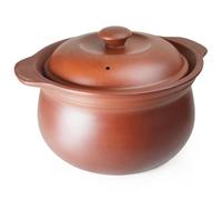 casserole à tajine, Marmite en terre cuite 4 L avec couvercle, for la cuisson, le service, soupe, ragoût, les bols céramique non émaillés, haute température