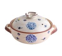 casserole à tajine, Marmite en terre cuite, céramique chaude, résistante aux hautes températures, avec couvercle, ustensile de cuisine rond(2.5L)