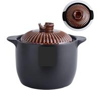 casserole à tajine, Marmite ronde en terre cuite avec couvercle et poignée, idéale for la cuisine de restaurant ou maison(2.5L)