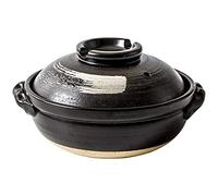 casserole à tajine, Plat rond, résistant à la chaleur en céramique avec couvercle, marmite soupe sans huile, chaud ligne de brosse, cuisson lente(900ml)