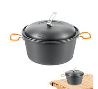 Casserole à vapeur pour camping - Autocuiseur à vapeur portable de 4,5 L pour cuisiner en camping | Ollla de cuisine antiadhésive pour sac à dos, brioches de riz, barbecue en plein air, plage