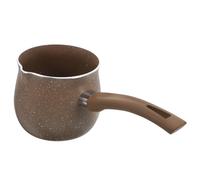 Casserole Àit Antiadhésive Inox avec Poignée Résistante à Chaleur | Format Individuel Compact, Bec Verseur Pratique, pour Chocolat, Café, Ramen, Porridge et Cuisson sur Cuisinière