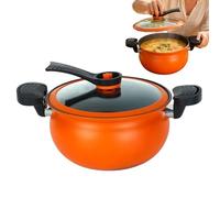 Casserole Antiadhésive avec Couvercle - Autocuiseur Grande Capacité - Marmite À Induction Avec Poignées - Pour Cuisinière Céramique Gaz Électrique Induction Bouillon Soupe Ébullition Mijotage Maison