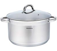 Klausberg Marmite avec Couvercle dans de Nombreuses Tailles 0,5?l ? 14L Faitout Casseroles Induction INOX Klaus Montagne - 14 l
