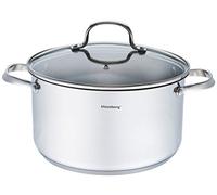 Casserole avec couvercle casseroles induction KLAUS Montagne Premium Inox 18/10, Silber, KB-7214_24cm_5.9L