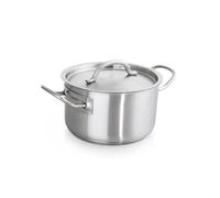 Casserole avec couvercle en Acier au nickel chrome 8,5 L H 130 mm Ø 280 mm