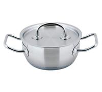 Casserole avec couvercle en acier inoxydable 1 l / diamètre 16 x 7,5 cm PRO-X CS-043117