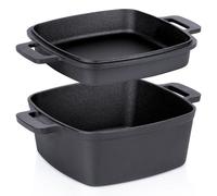 Casserole avec couvercle en fonte 2 en 1 CAST LINE 25 cm, 4,5 l / 1,8 l | Marmite à viande, marmite à soupe, marmite à rôtir