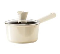 Casserole avec couvercle en verre, casserole antiadhésive en céramique titane, casserole de cuisine Masterclass, 16 cm/18 cm/20 cm pour 1 à 4 personnes (20 cm)