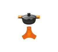 Casserole avec couvercle en verre bra efficient a270332 8,3 l ø 32 cm noir Noir G
