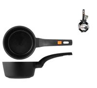 Casserole Basse En Aluminium Avec Une Poignée, Antiadhésive, Diamètre 16 Cm Noir