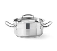 HENDI Marmite, basse, couvercle avec trous de vapeur, pot de cuisson, casserole, braisière, faitout, convient à toutes les sources de chaleur, lavable au lave-vaisselle, 4.8L, ø240x(H)105mm, inox