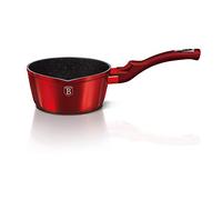 BerlingerHaus Casserole 16 cm à bec verseur Rouge métal – Revêtement marbre, Aluminium induction