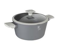 Berlinger Haus Cocotte en aluminium 24 cm, revêtement marbre durable, construction en aluminium, passe au lave-vaisselle, plat anti-adhésif pour plaques à gaz, induction et vitrocéramique