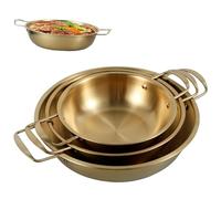 Casserole coréenne Ramen Noodle avec poignée en acier inoxydable - Casserole rouillée - Chauffage rapide - Pot à pâtes pratique